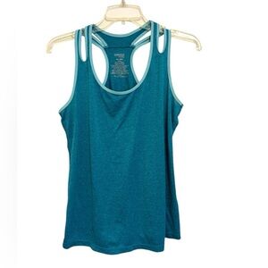 2/$15 Danskin Now Racerback Athletic Tank Top Teal Blue | Medium